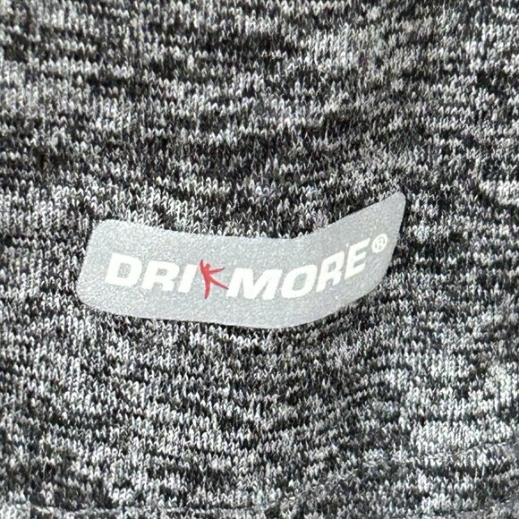 DANSKIN NOW Quarter Zip Shirt L Heather Gray Black Thumb Holes Stretch DRI-MORE - Picture 5 of 10